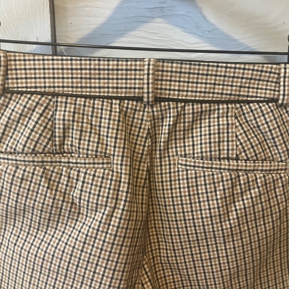 Banana Republic Sloan Pants – Brown Check w/ Side Piping, Size 6 - Picture 5 of 10